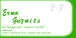 erno guzmits business card